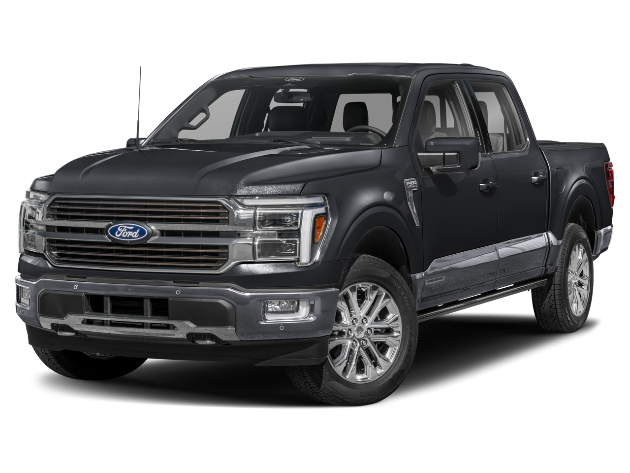 2025 Ford F-150 King Ranch in Grey — front three-quarter view