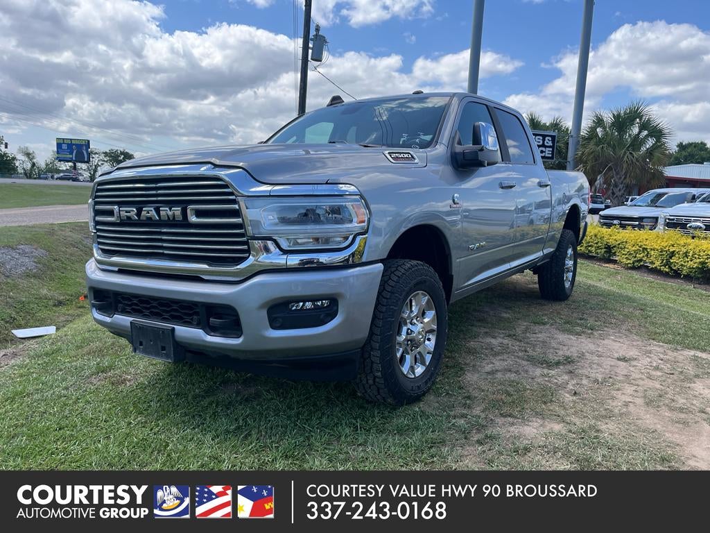2024 RAM 2500 Laramie in Billet Silver Metallic Clearcoat — front three-quarter view